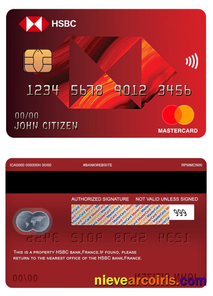 France HSBC bank mastercard